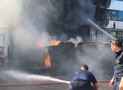 مصرع عاملة عراقية في حريق مصنع بأنقرة (صور)