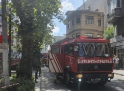 حريق بفندق وسط اسطنبول