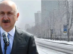 وزير النقل يحذر من الأوقات التالية في العاصفة الثلجية باسطنبول