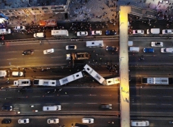 99 جريحا بحادث تصادم على خط المتروباص في إسطنبول