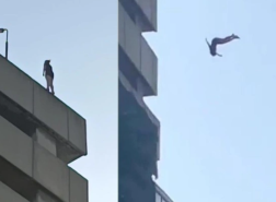 شاهد بالفيديو.. فتاة تقفز من الطابق الـ33 في إزمير