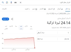 هل أخطأت جوجل مرة أخرى..الدولار يساوي 24 ليرة تركية