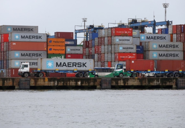 حاويات ميرسك في ميناء سانتوس بالبرازيل، 23 سبتمبر 2019-رويترز