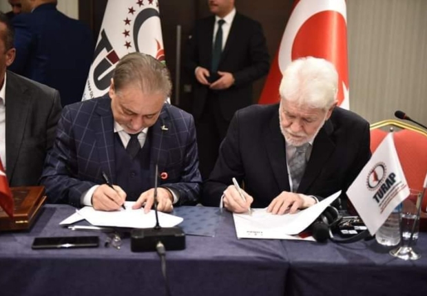 جانب من حفل توقيع الاتفاق بين تركيا وليبيا