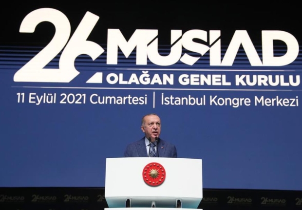 أردوغان يتحدث في المؤتمر العام لجمعية الصناعيين ورجال الأعمال المستقلين الأتراك