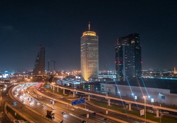 مركز دبي التجاري العالمي وشارع الشيخ زايد