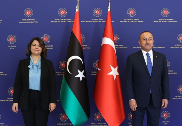 وزير الخارجية التركي يستقبل نظيرته الليبية في أنقرة