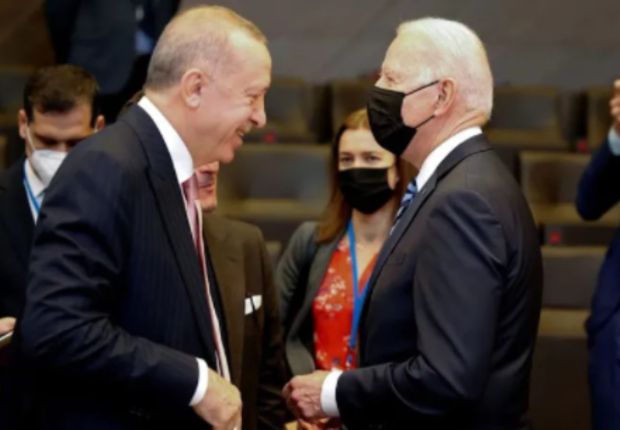 لقاء سابق بين أردوغان وبايدين