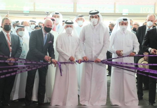 من حفل افتتاح فعاليات معرض قطر الدولي للسياحة والسفر 2021