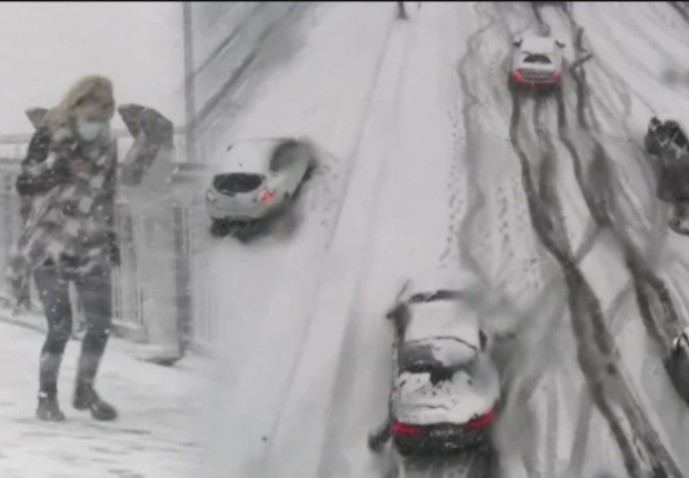 شلل مروري يضرب اسطنبول جراء تساقط الثلوج بكثافة