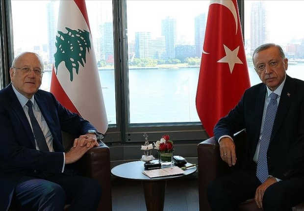 الرئيس التركي يلتقي رئيس الوزراء اللبناني نجيب ميقاتي في نيويورك