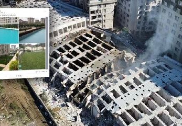مجمع "رونيسانس ريزيدنس" الذي دمر في زلزال هاتاي