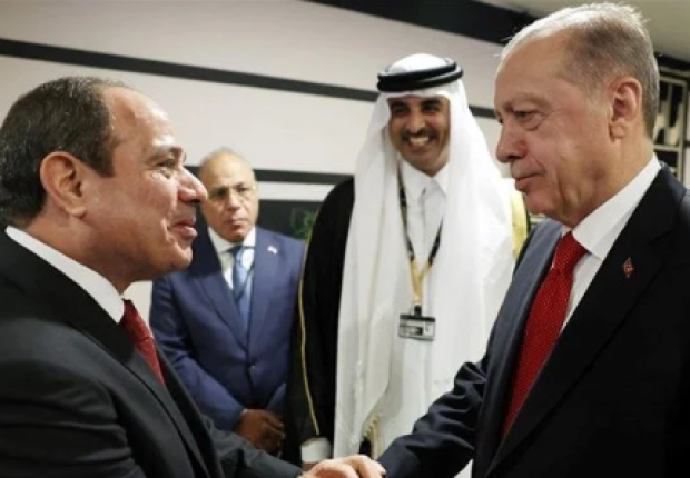 لقاء بين اردوغان والسيسي برعاية أمير قطر في نوفمبر 2022