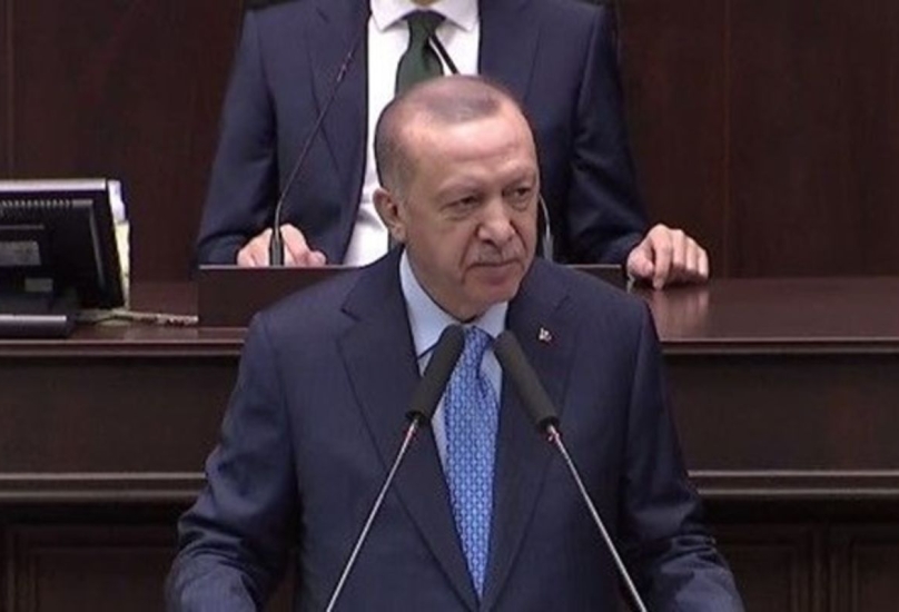 الرئيس أردوغان خلال اجتماعه بالكتلة النيابية للحزب الحاكم في أنقرة