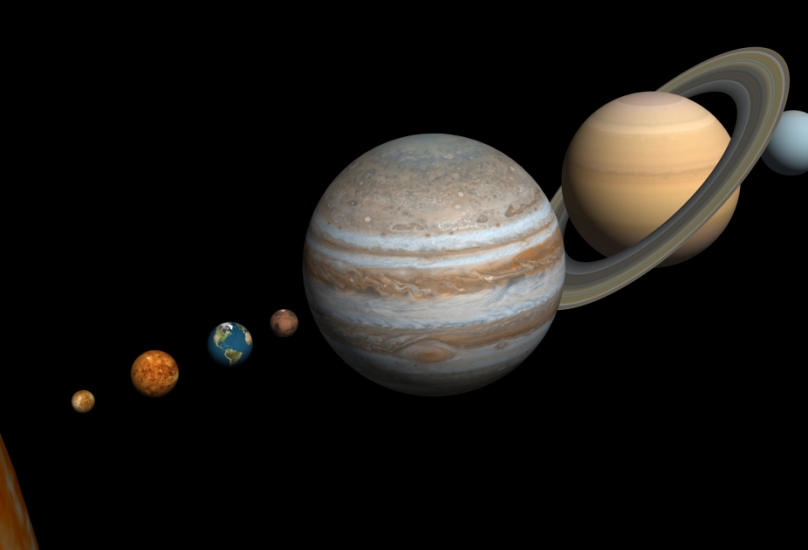 صورة تعبيرية لكواكب المجموعة الشمسية