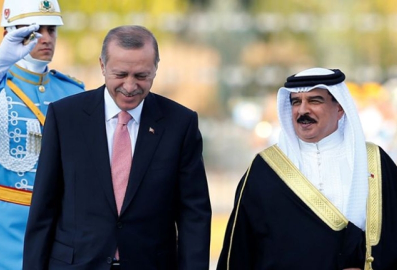 لقاء سابق بين الرئيس التركي وملك البحرين