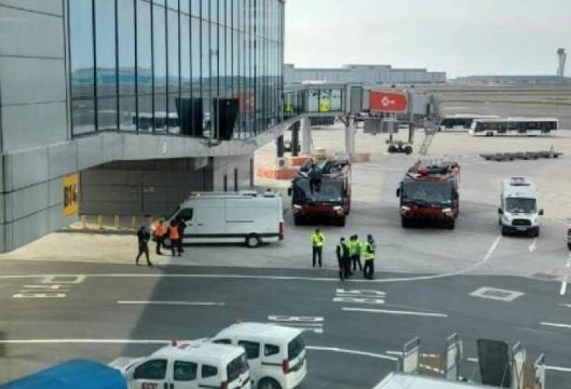 جانب من حالة الطوارئ التي فرضت بمطار اسطنبول