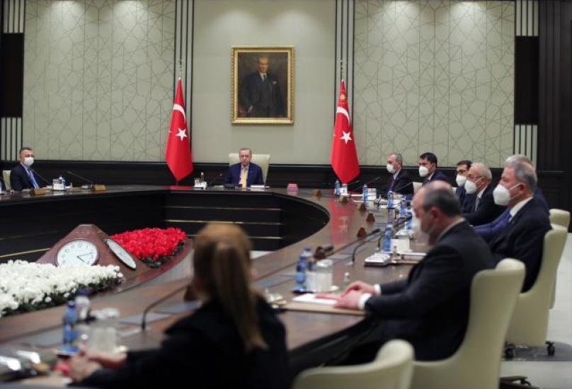 جانب من اجتماع سابق للحكومة التركية