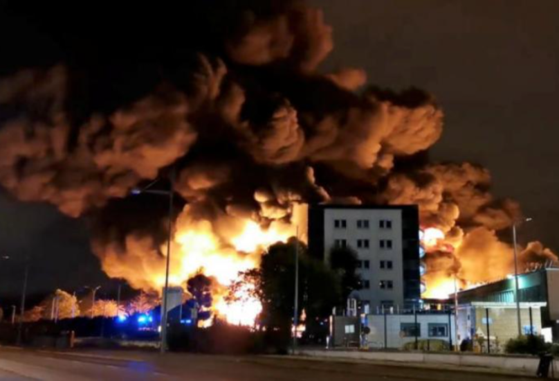 حريق المصنع الروسي