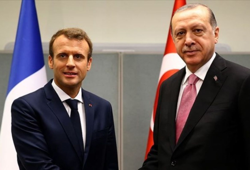 لقاء سابق بين أردوغان وماكرون