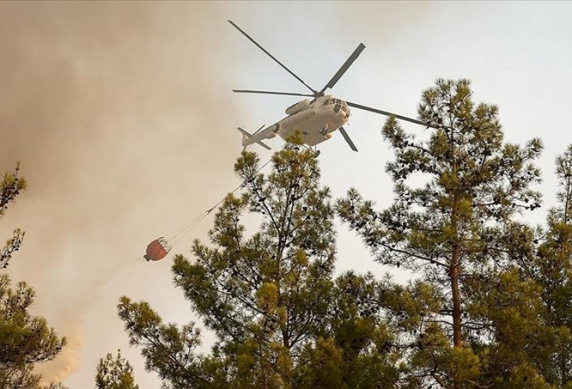 عمليات إطفاء حرائق الغابات التركية