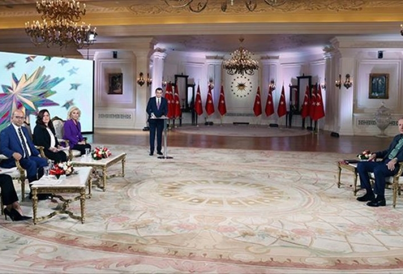 مقابلة تلفزيونية للرئيس التركي رجب طيب أردوغان