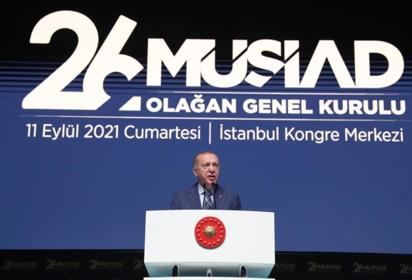 أردوغان يتحدث في المؤتمر العام لجمعية الصناعيين ورجال الأعمال المستقلين الأتراك