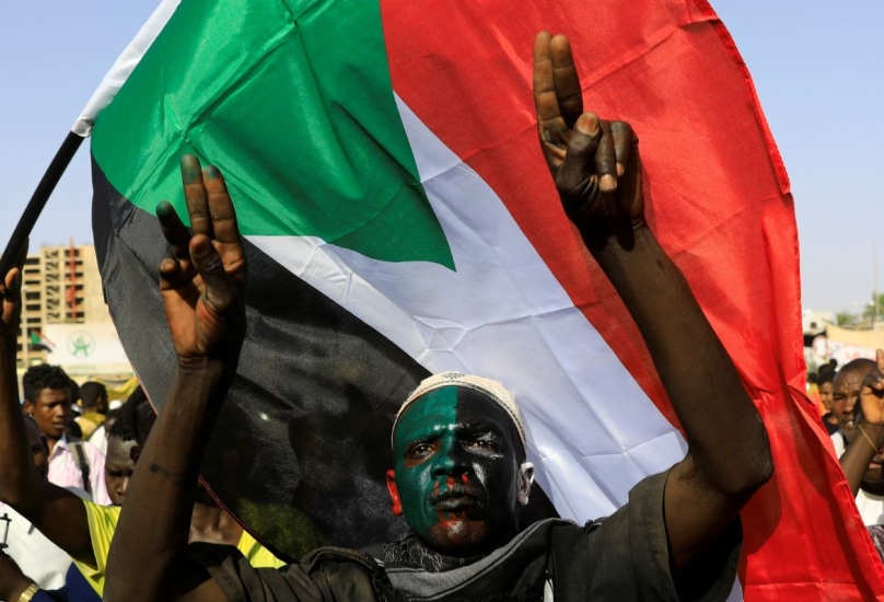 متظاهرون في السودان داعمون لفلسطين-صورة أرشيفية