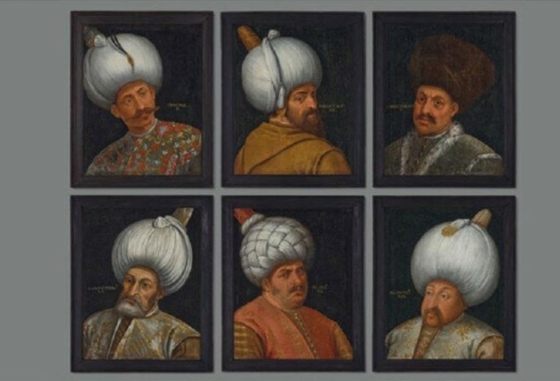 لوحة السلاطين العثمانيين الستة