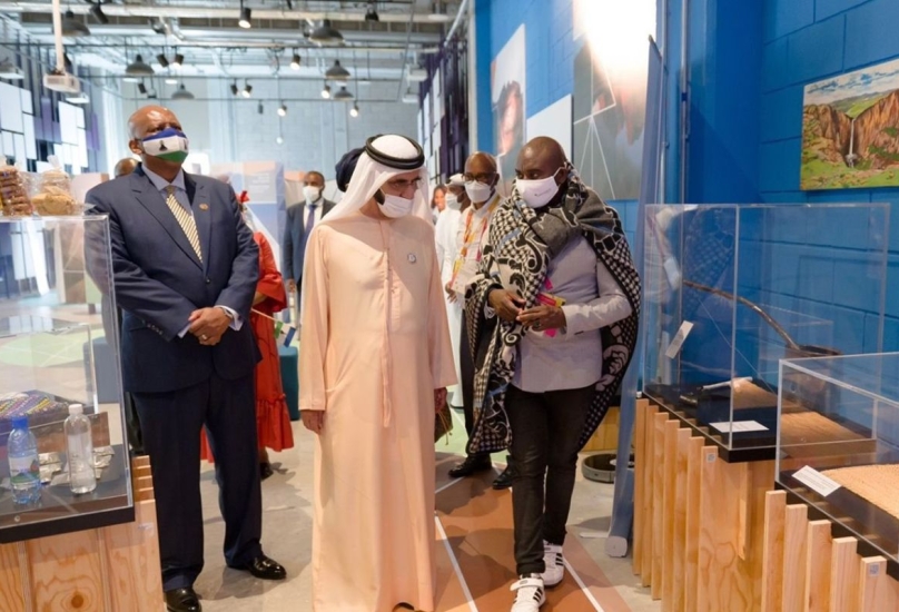 أثناء زيارة الشيخ محمد بن راشد آل مكتوم الجناح التركي في إكسبو 2020 دبي