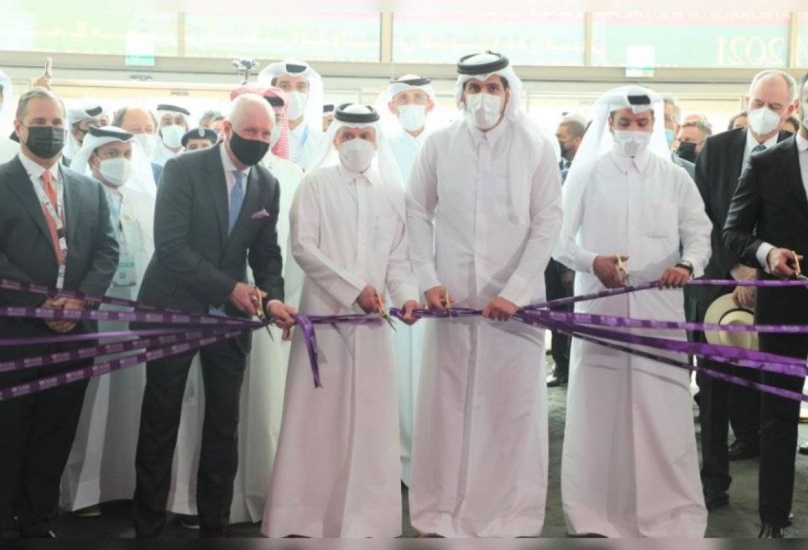 من حفل افتتاح فعاليات معرض قطر الدولي للسياحة والسفر 2021