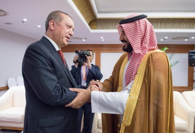 لقاء سابق بين الرئيس اردوغان وولي العهد السعودي الأمير محمد بن سلمان