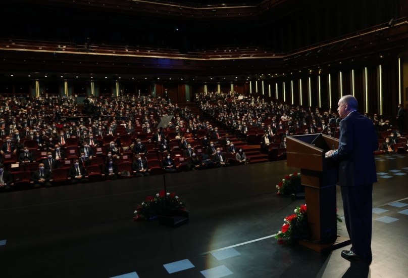 أردوغان بحفل توزيع جوائز مؤسسة البحوث العلمية والتكنولوجية التركية-الأناضول