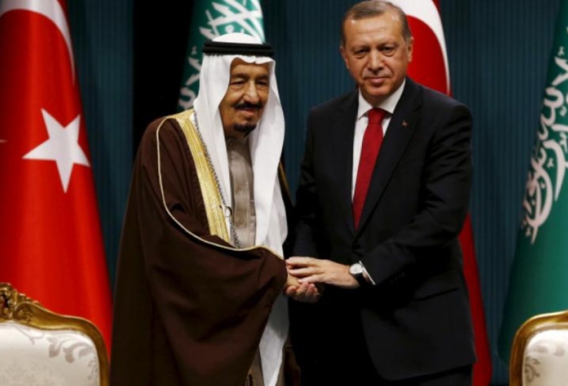 لقاء سابق بين اردوغان والملك سلمان