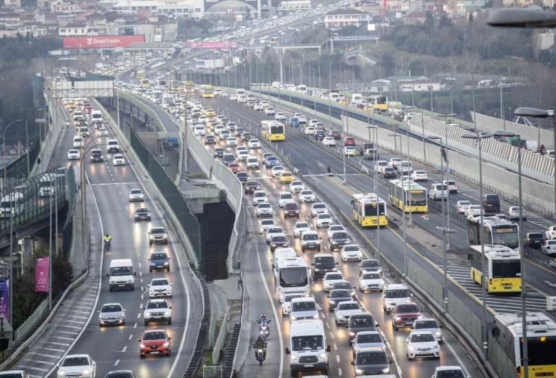 مشهد من الازدحام المروري في اسطنبول