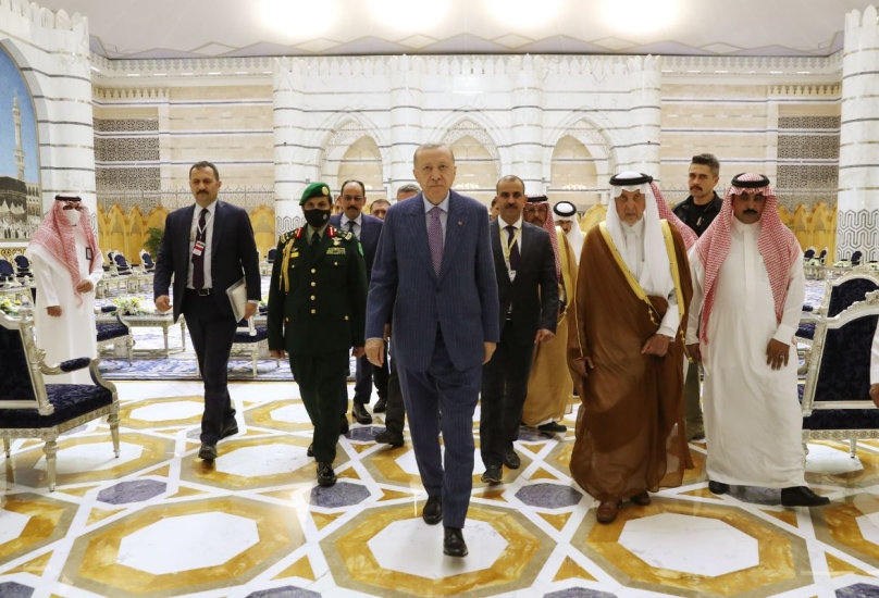 الرئيس اردوغان خلال زيارته الاخيرة للسعودية