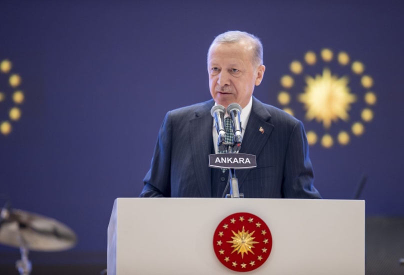 اردوغان خلال مشاركته في فعالية شبابية في أنقرة-الأناضول