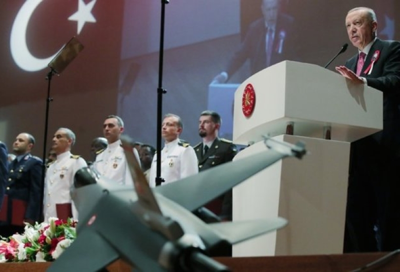 أردوغان يلقي كلمة في جامعة الدفاع الوطني العسكرية في اسطنبول