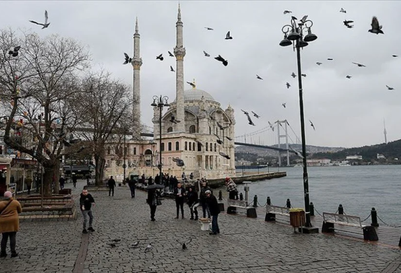 مشهد من اسطنبول وقت هطول الامطار-ارشيف
