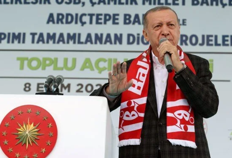 أردوغان يلقي كلمة في تجمع حاشد في غرب تركيا