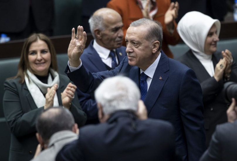 أردوغان بمقر البرلمان التركي-الأناضول
