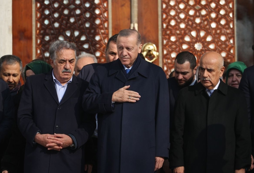 اردوغان لدى مشاركته في افتتاح مسجد يني جامع في اسطنبول-الأناضول