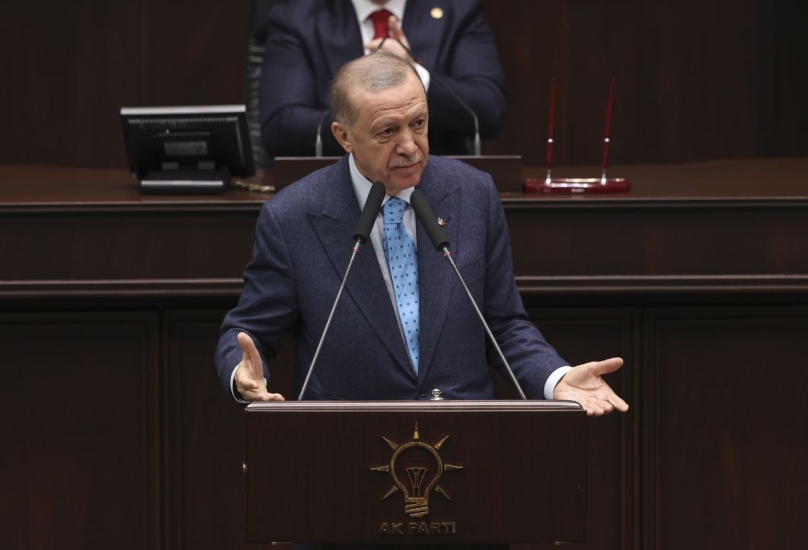 اردوغان خلال كلمة في مقر البرلمان التركي في أنقرة-الأناضول