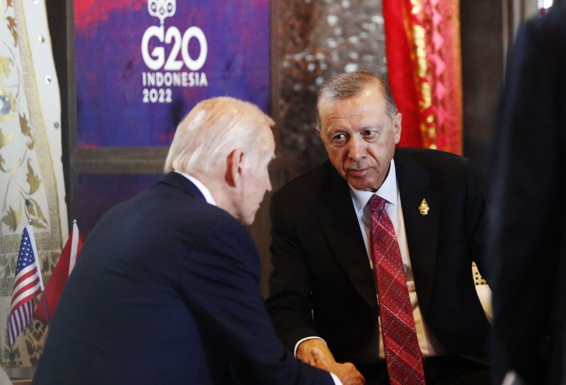 اردوغان وبايدن في لقاء سابق بقمة مجموعة العشرين