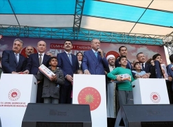 أردوغان يشارك بوضع حجر الأساس لأكبر مشروع سكني في تركيا