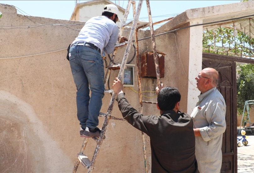 توفير الكهرباء لتل أبيض السورية