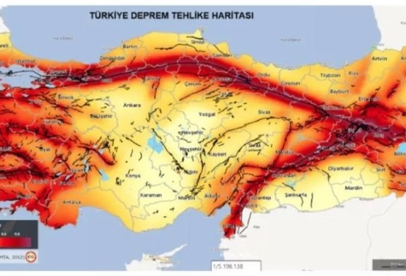 الخريطة الجديدة لخطوط الصدع في تركيا
